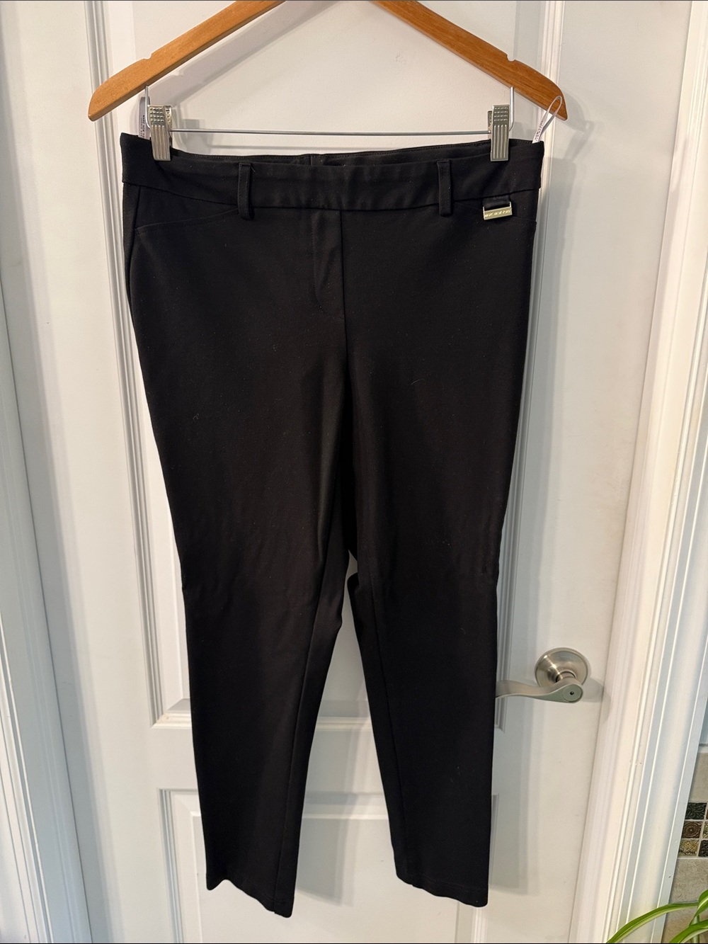 Marc New York Black Straight-Leg Ponte Pants